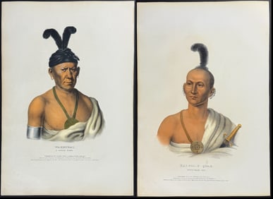 McKenney & Hall, Folio - 7 Native American Lithographs
