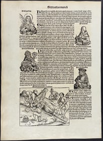 Schedel, pub. 1493 - Crucifixion, Religious & Historic People