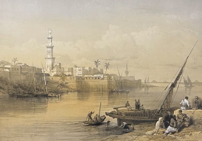 David Roberts - View on the Nile, Ferry to Gizeh