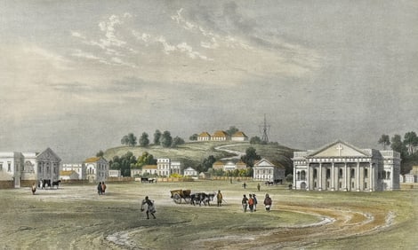 Vaillant - View of Church in Singapore [Vue du Temple Protestant, in Sincapour