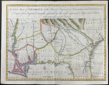 Harris - New Map of Georgia, with Part of Carolina, Florida and Louisiana