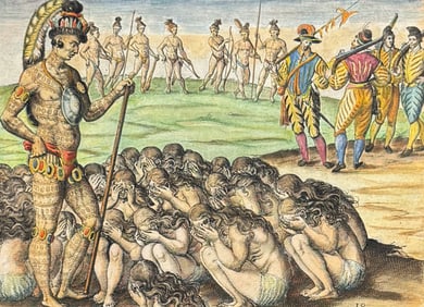 De Bry - Florida - The chief applied to by woman whose husbands have died in war or disease
