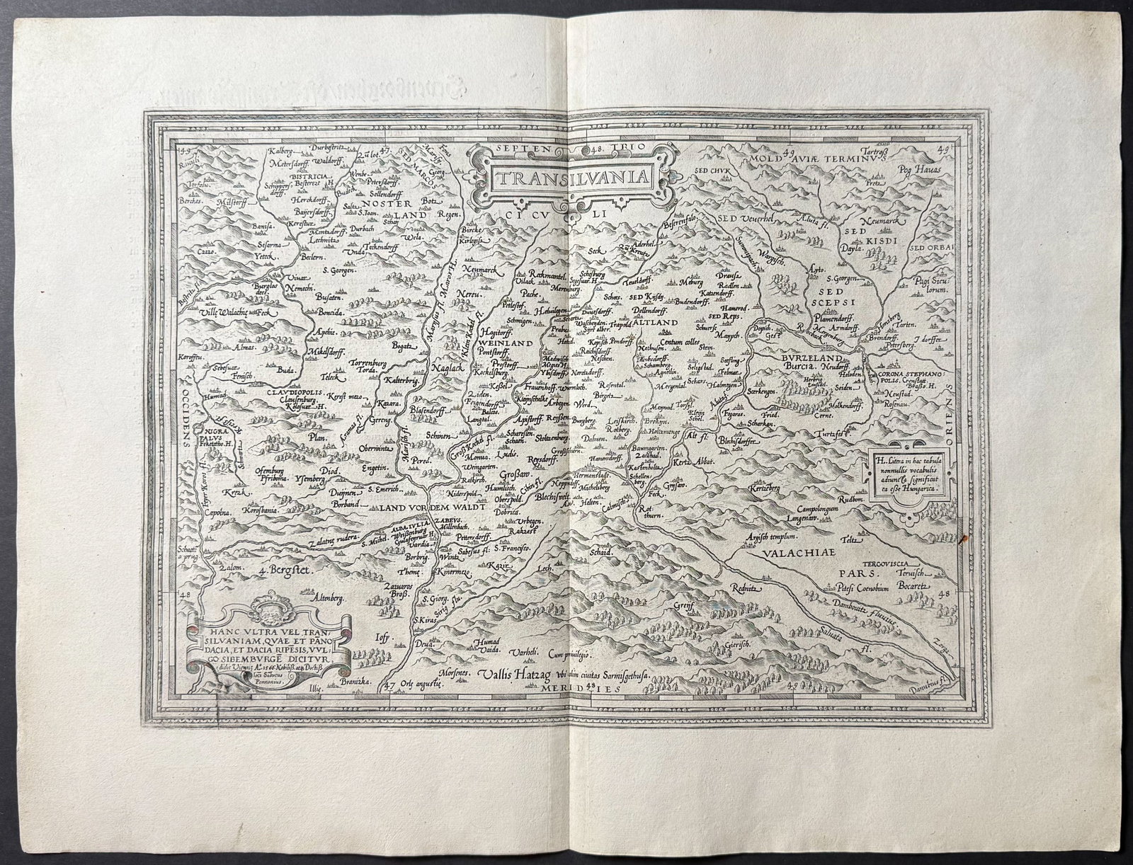 Ortelius, pub. 1613 - Map of Transylvania, Romania (1 of 1)