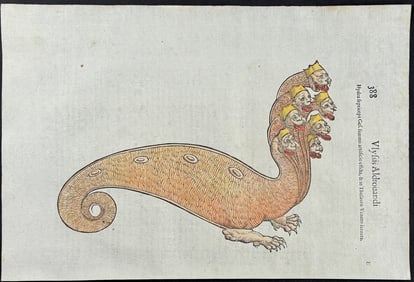Aldrovandi - Seven-headed Hydra Monster