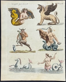 Bertuch - Mythical Animals (Mermaid, Mermen, Gryphon, Faun, Seahorse)