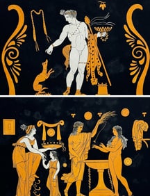Hamilton - 6 Engravings of a Painting from a Grecian Vase