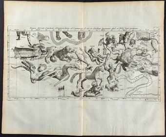 Lubieniecki - Comets, Constellations, Celestial Chart [Figura observat. Cometicar Hanoverae