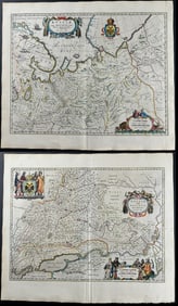 Blaeu - Pair of Maps of Moscow, Russia