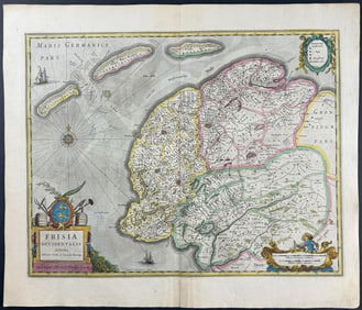 Mercator & Hondius, pub. 1634 - Map of Frisia, the Netherlands