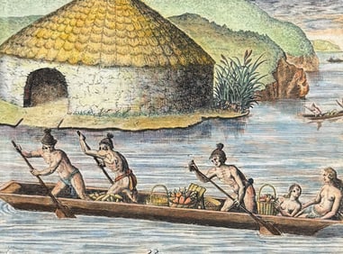 De Bry - Florida - Industry of the Floridians in depositing their crops in the common granary