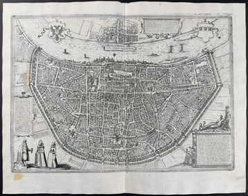 Braun & Hogenberg, pub. 1575 - View of Cologne, Germany