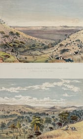 Angas, Australia - View from Hall's Gulley, looking over Angas Park, the Belvidere Range in the