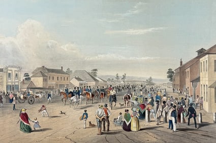 Angas, Australia - The Departure of Captain Sturt (Stuart), August 1844