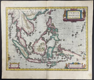 Mercator & Hondius, pub. 1634 - Map of the East Indies & China (Indiae Orientalis)