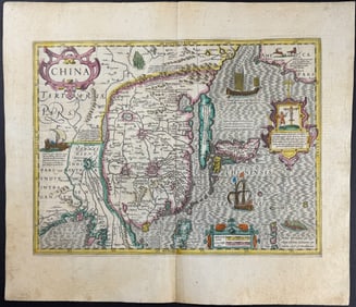Mercator & Hondius, pub. 1634 - Map of China (with Japan and part of America)