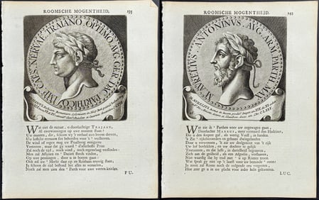 Bogaert - 10 Engravings of Portraits of Roman Caesar or Emperors