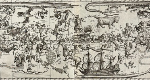 Lubieniecki - Constellations, Celestial Chart [Figura exhibens Cometas]. 60
