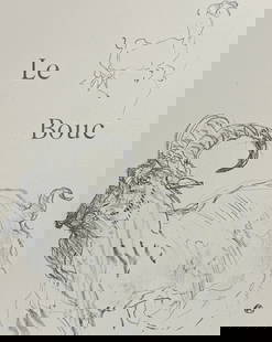 Toulouse-Lautrec & Renard - Goat (Le Bouc): This lovely illustration from Henri de Toulouse-Lautrec was part of the work from Jules Renard entitled Histoires naturelles. The work was published in Paris by H. Floury in 1899. It is one of only 10