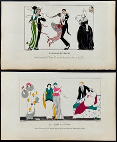 Journal des Dames - Pair of Fashion Pochoirs