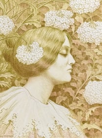 Maitres Affiches by Berthon - Woman Amongst Flowers