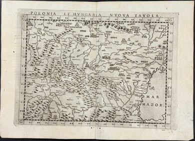 Ziletti's Ptolemy, pub. 1574 - Map of Poland