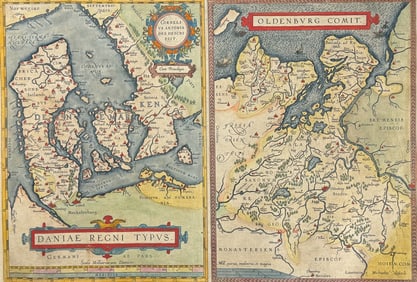 Ortelius - Map of Denmark and Oldenburg, Germany