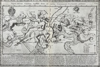Lubieniecki - Constellations, Celestial Chart, Comets. 6