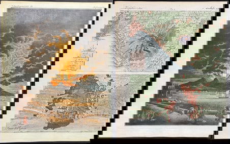 Bertuch - 3 Engravings with Mount Vesuvius