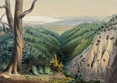 Angas, Australia - View from Mount Lofty, looking over the Plains of Adelaide, the Port and St.