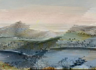 Angas, Australia - Mount Gambier, and one of its Volcanic Lakes (after sunset)
