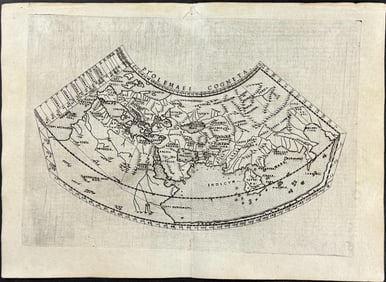 Ziletti's Ptolemy, pub. 1574 - Map of the Ancient World (Europe, Africa, Asia)