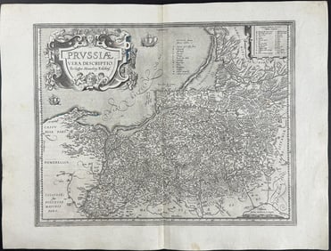 Ortelius, pub. 1613 - Map of Prussia