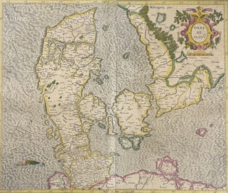 Mercator & Hondius, pub. 1634 - Map of Denmark