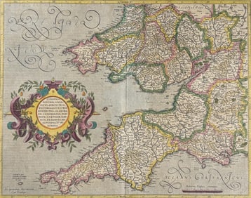 Mercator & Hondius, pub. 1634 - Map of Southwest England