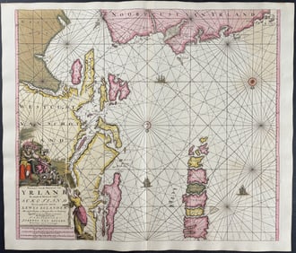 Van Keulen, Rare - Chart of the North Coast of Ireland and West Coast of Scotland