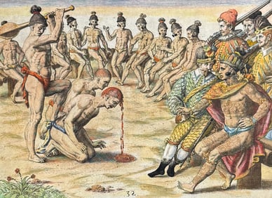 De Bry - Florida - How watchmen are punished for sleeping at their posts