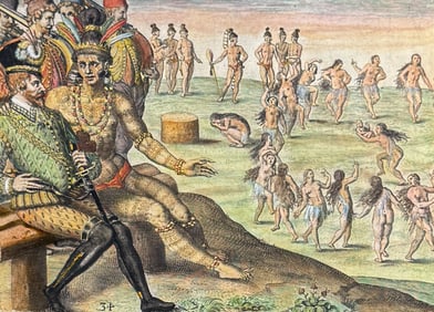 De Bry - Florida - First-born children sacrificed to the chief in solemn ceremonies