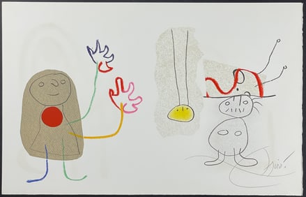 Miro, Rare, Signed - Illustration of the Childhood of Ubu