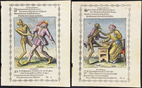 Merian - 4 Dance of Death Engravings