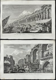 Adam - Pair of Aqueduct or Architecural Engravings