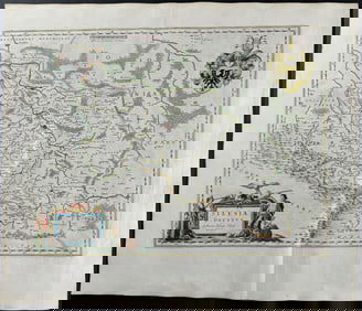 Blaeu - Map of Silesia (Germany, Poland, Czech Republic)