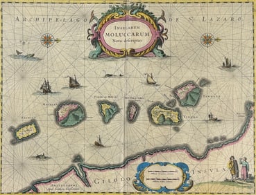 Mercator & Hondius, pub. 1634 - Map of the Spice Islands (Molucca)