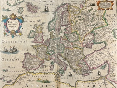 Mercator & Hondius, pub. 1634 - Map of Europe