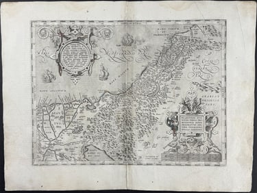 Ortelius, pub. 1613 - Map of Palestine, Holy Land