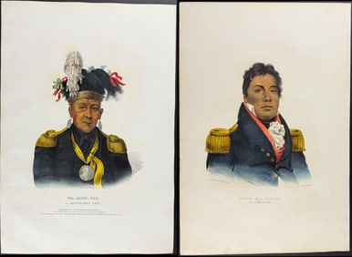 McKenney & Hall, Folio - Pair of Native American Lithographs