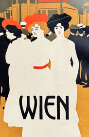 Die Flache - Women - Art Pochoir Illustration by Anton Kling