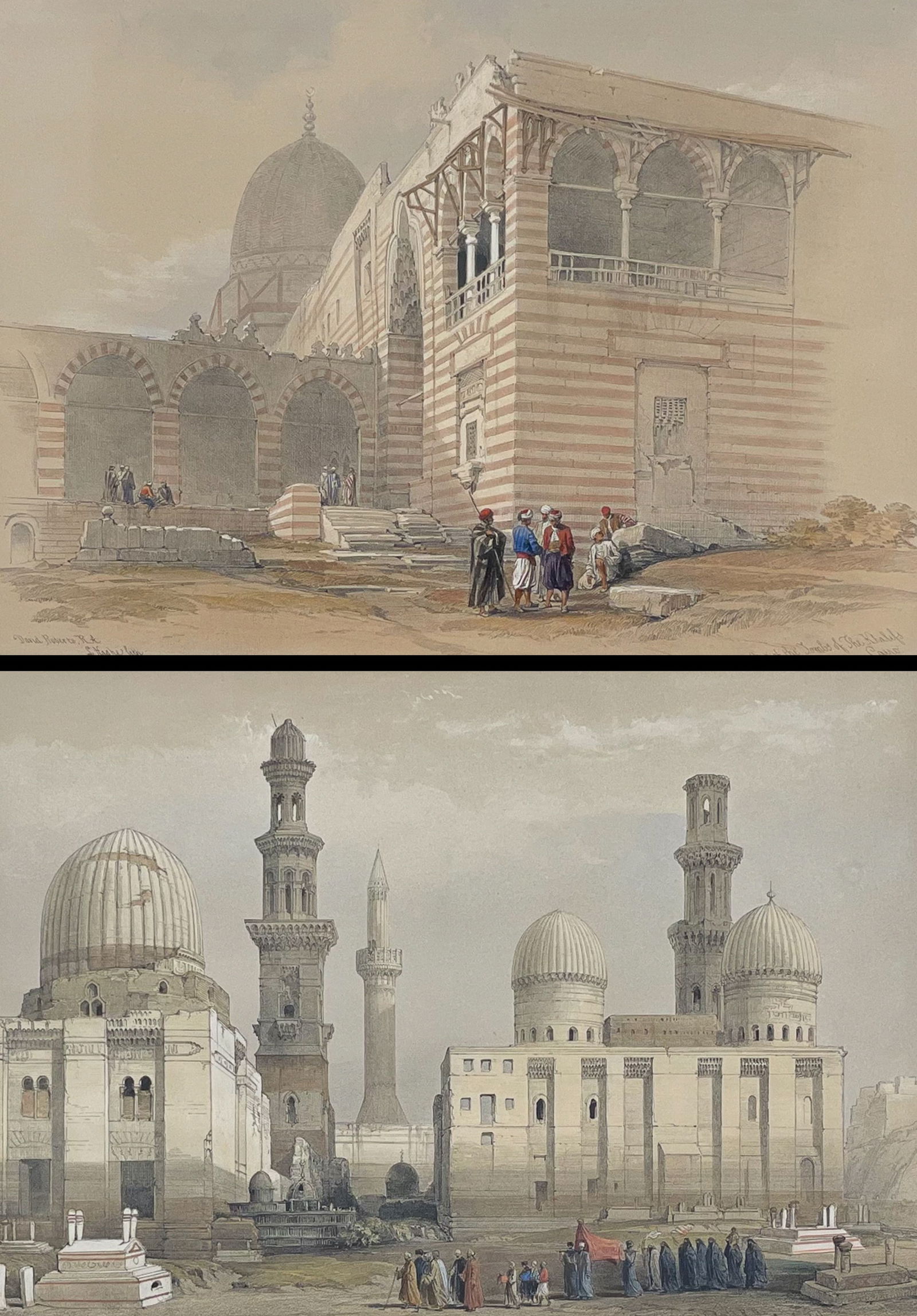 David Roberts, Royal Sub Ed - 4 Lithographs of Scenes in Cairo