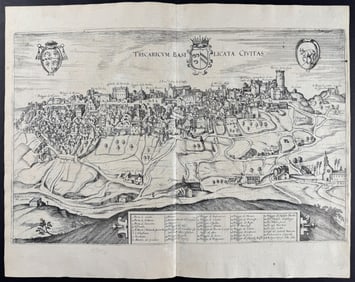 Braun & Hogenberg, pub. 1575 - View of Tricarico, Italy