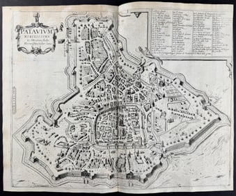 Braun & Hogenberg, pub. 1575 - View of Padua (Padova), Italy