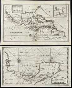 Dampier - Pair of Maps of America